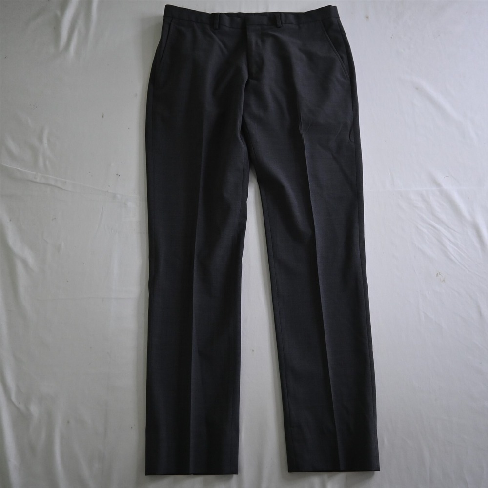 Cole‎ Haan Grand OS 34x32 Gray Stretch Wool Slim Suit Seperate Dress Pants